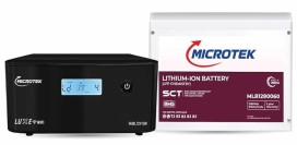 Microtek Combo – Luxe WiFi 1400 12V Pure Sinewave Inverter 1100VA/825W + 100Ah LiFePO4 Deep Cycle Battery (12.8V) combo